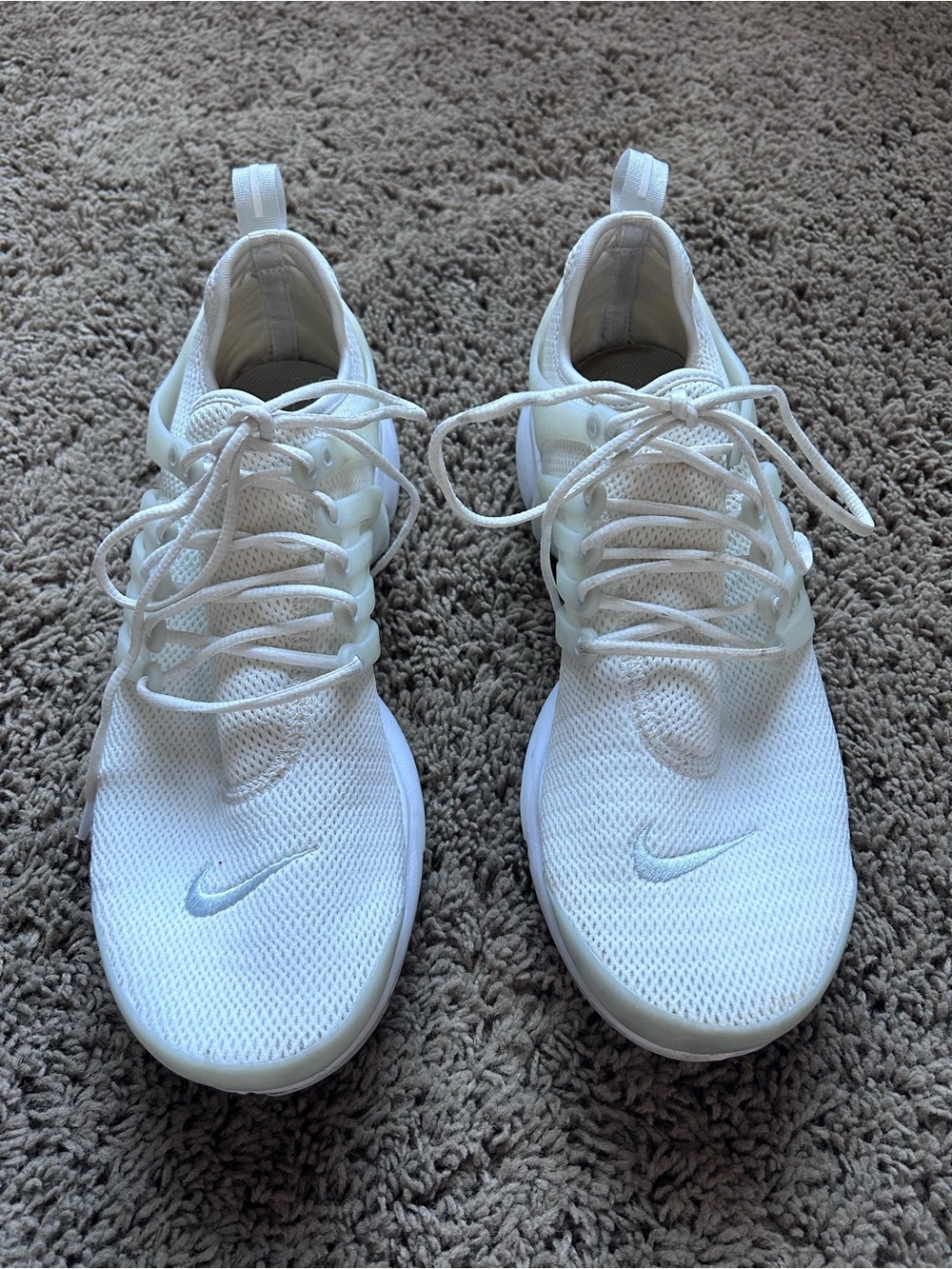 Nike Air Presto Women’s Mesh Running Shoes Sneakers Sz 11 White Mid Foot Support